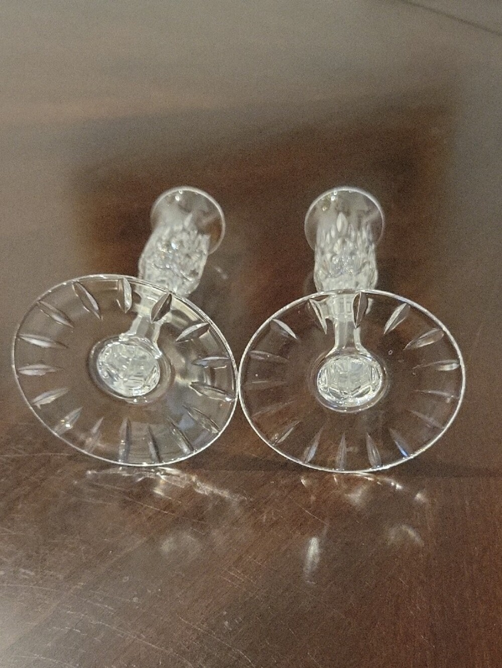Pair of Tulip Taper Crystal Candle Holders - Picture 3 of 3